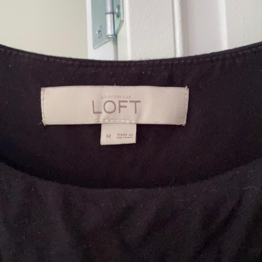 Women’s loft black ruffle dress off shoulder